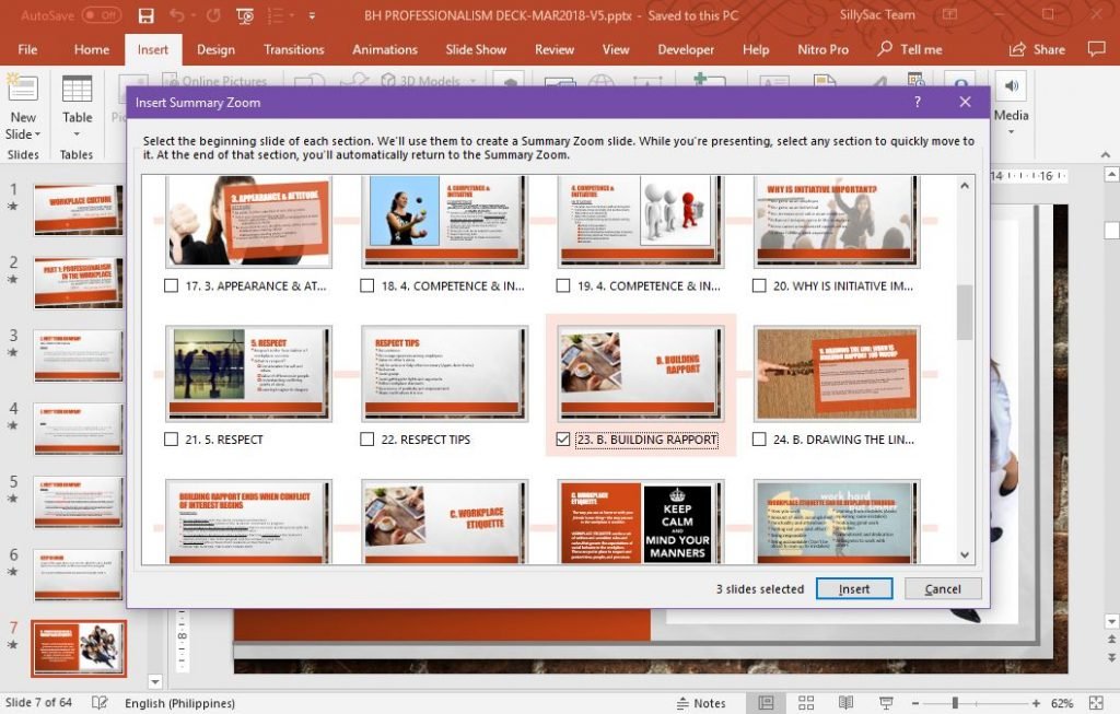 powerpoint presentations via zoom