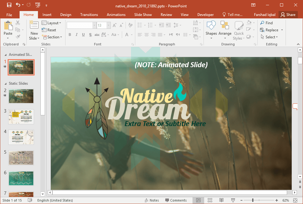 Animated Native American Culture PowerPoint Template