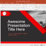 Animated Red Ribbon PowerPoint Template