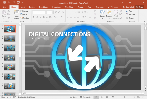 Digital Connections PowerPoint Template