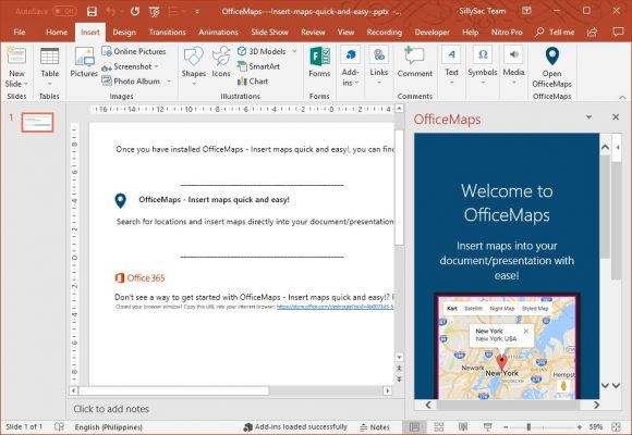 Insert Maps in Word or PowerPoint