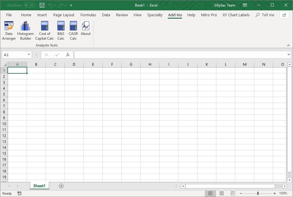 Open Excel to Use Analystix