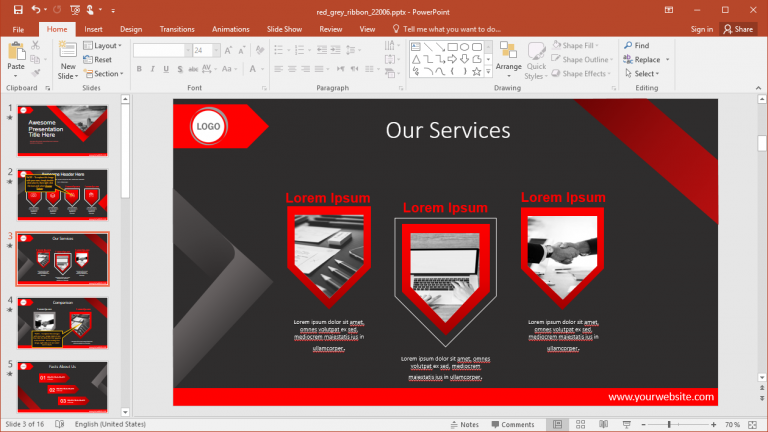 animated-red-ribbon-powerpoint-template