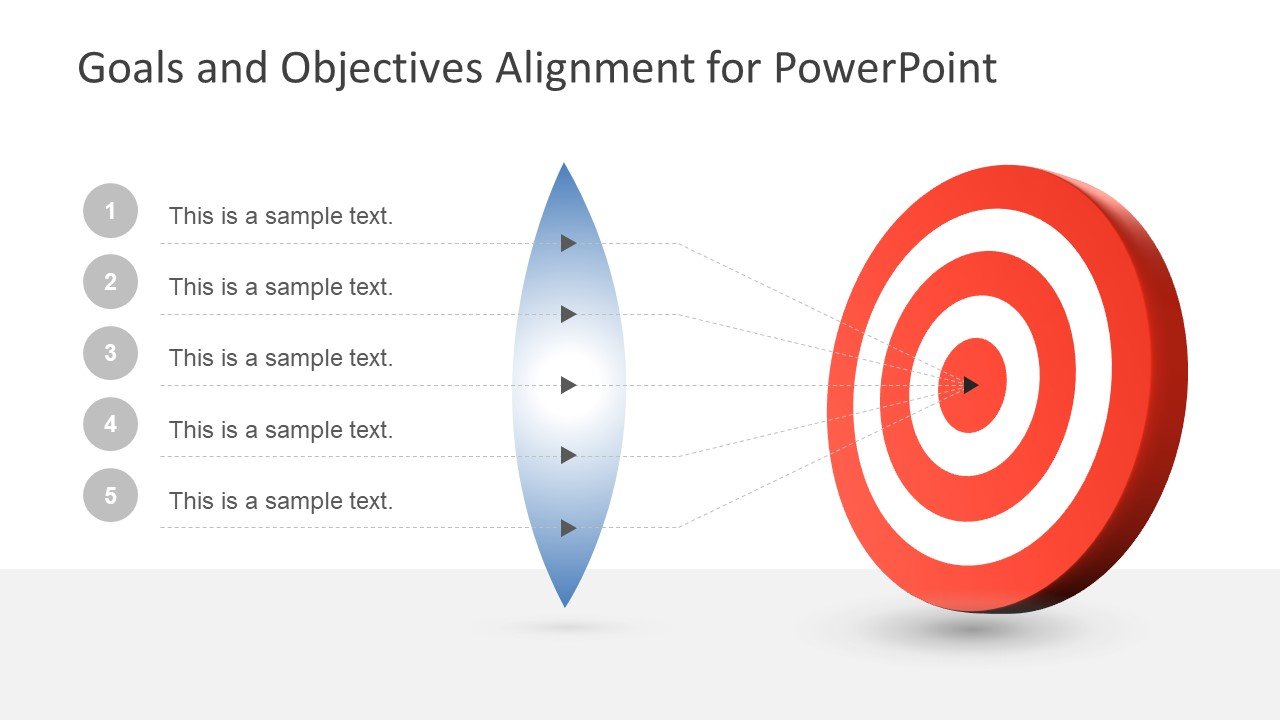 Goals and Objectives slide template for PowerPoint presentations