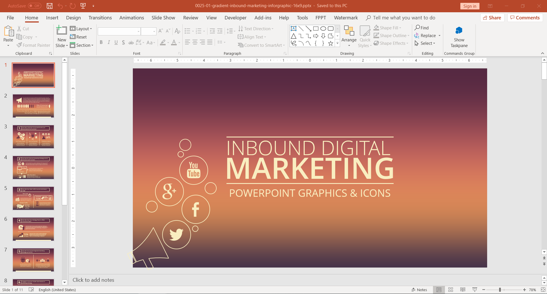 Inbound Digital Marketing PowerPoint Template