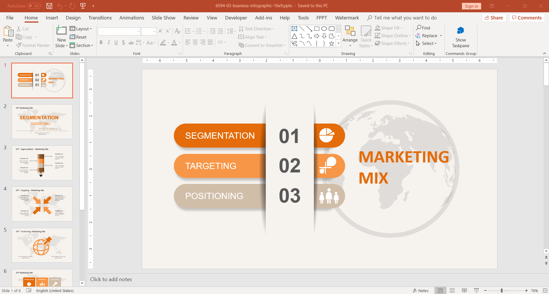 STP Marketing Mix PowerPoint Template