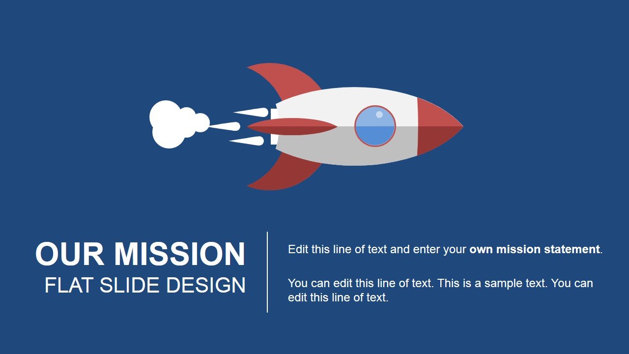Space rocket PowerPoint template