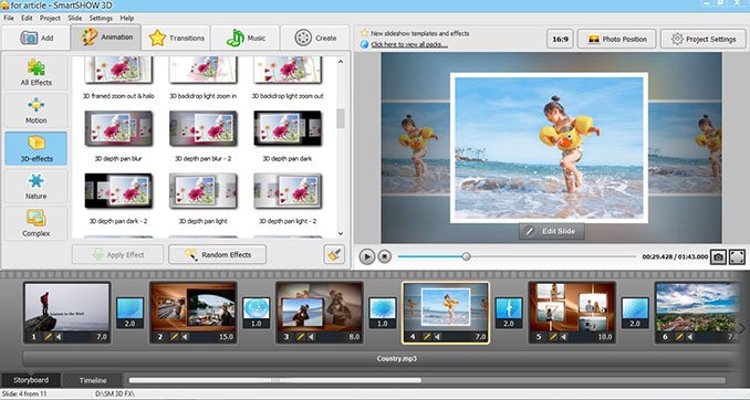 Smartshow video software animation tool