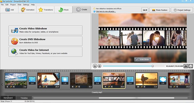 Create a video with Smartshow