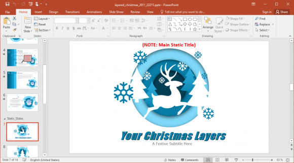 Christmas Reindeer PowerPoint Template