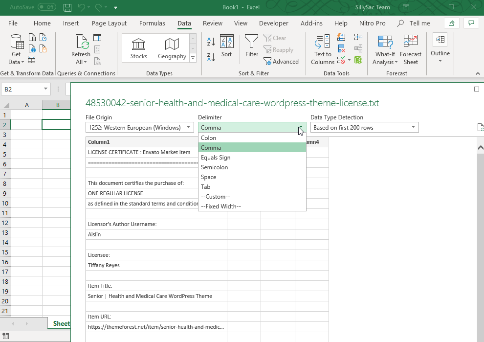 Format Text Data for Import