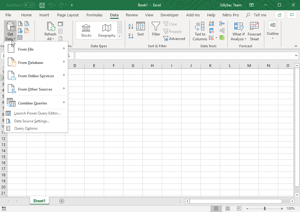 Get Data to Embed in Excel