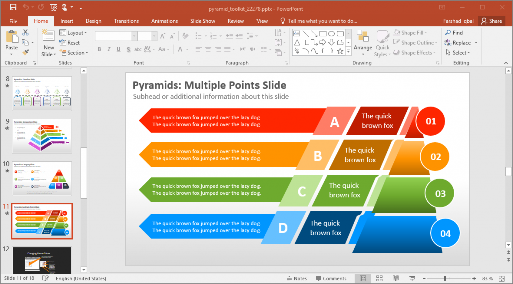 Animated Pyramid Diagrams PowerPoint Template