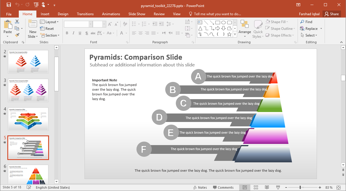 Pyramids in PowerPoint