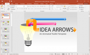 Animated Light Bulb Arrows PowerPoint Template