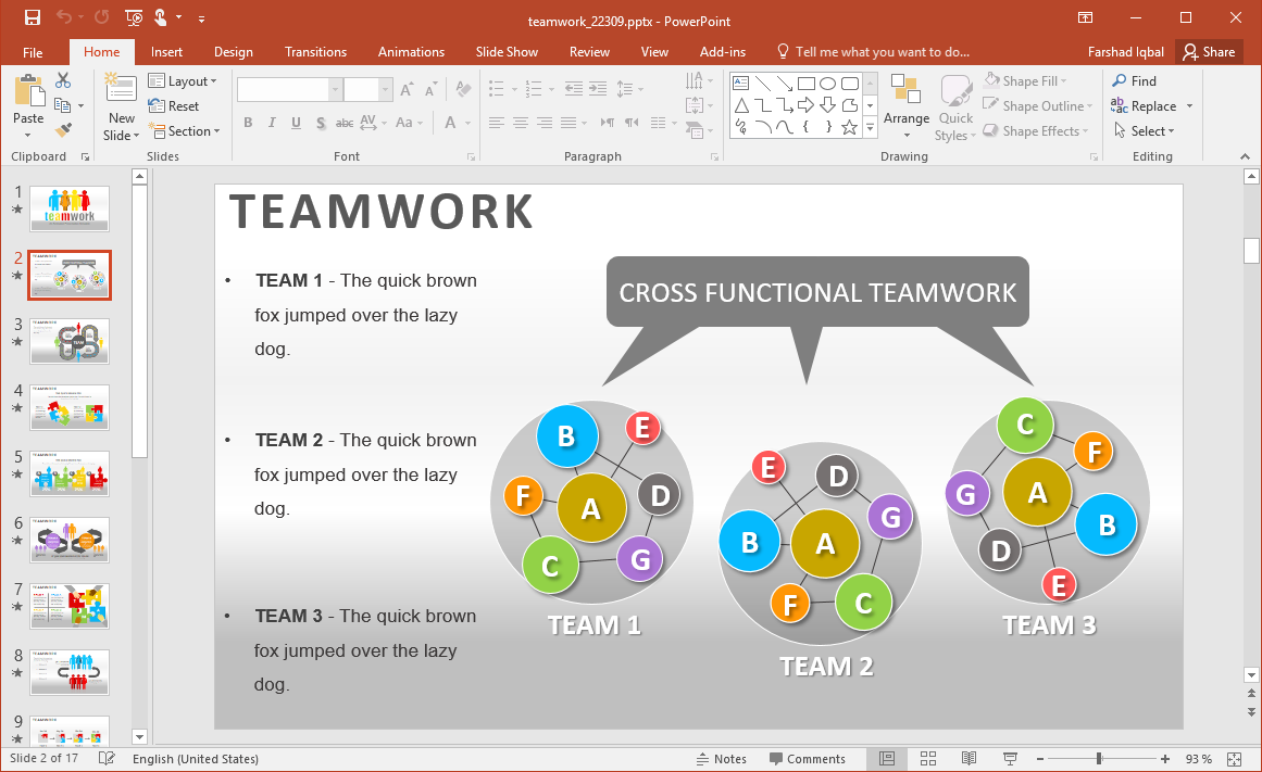 Teamwork Slide Design