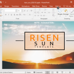 Animated Risen Sun Powerpoint Template