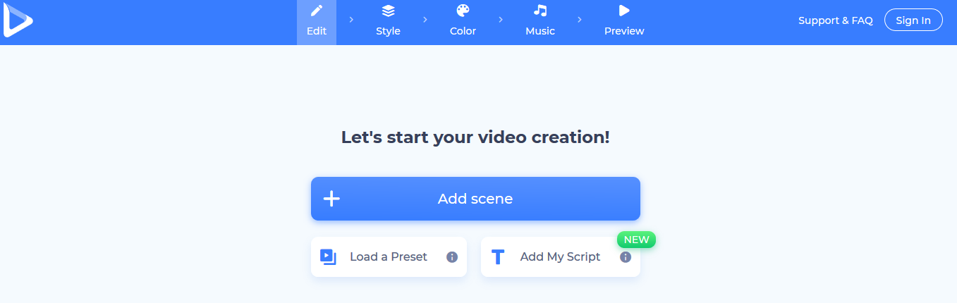 Create Video and Add Scenes