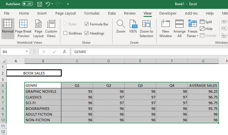 another way to use the quick analysis tool in excel