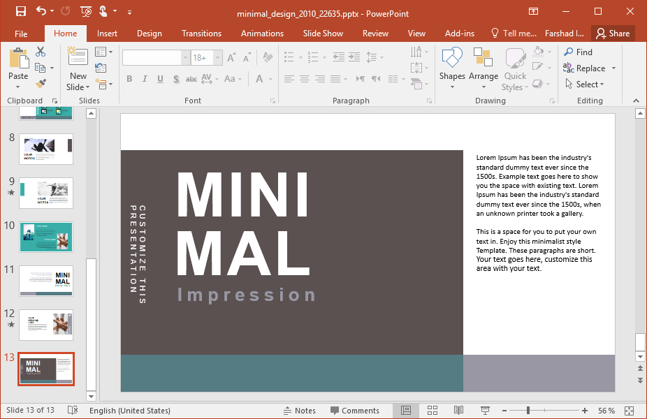 Minimal Powerpoint Template from cdn.free-power-point-templates.com