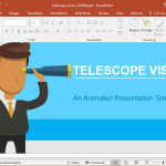 Animated Telescope Vision PowerPoint Template