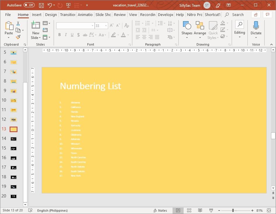Create Long Numbered Lists in PowerPoint