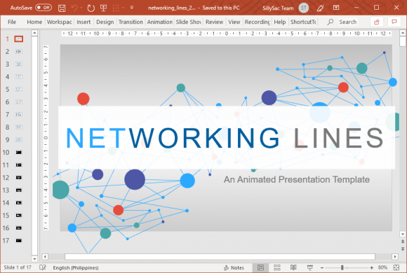 Premium Networking Lines PowerPoint Template