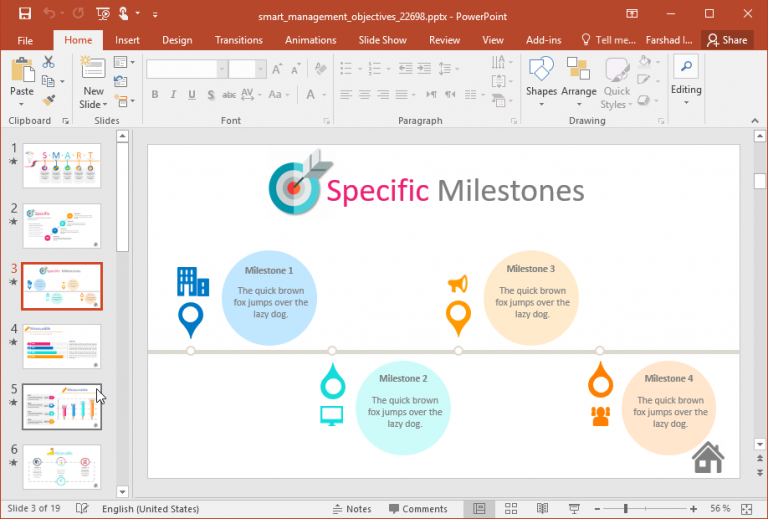 Animated Smart Management Objectives PowerPoint Template