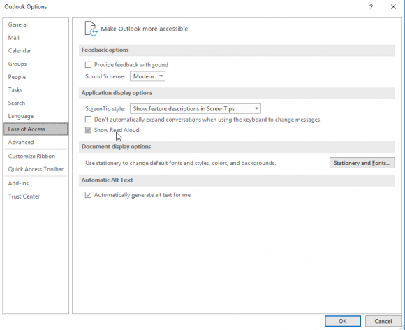 Enable Read Aloud Feature