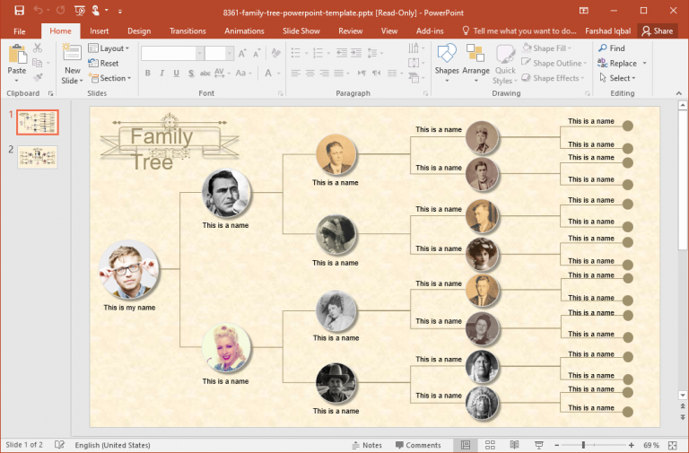 Family Tree PowerPoint Template FPPT