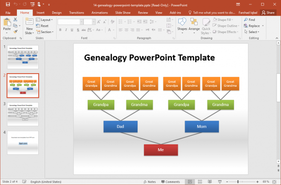 Free Genealogy PowerPoint Template