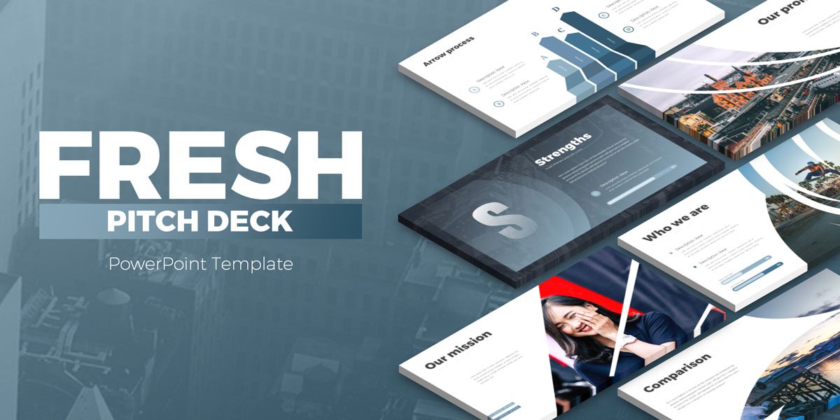 Fresh Pitch Deck PowerPoint template