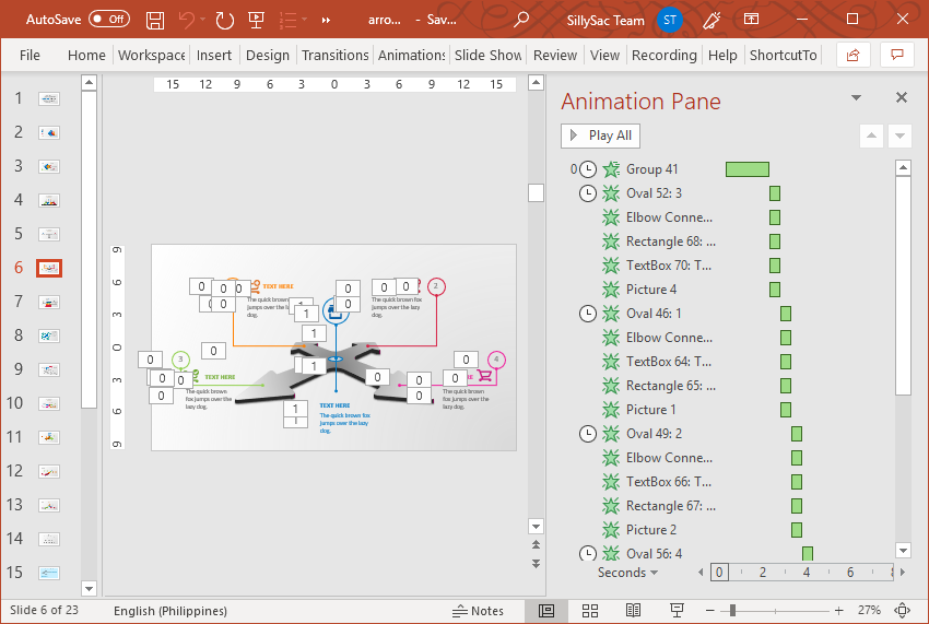 Animated Arrow Diagrams for PowerPoint Presentations
