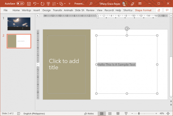 Change Text Direction and Position in PowerPoint