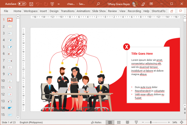 Animated Chaos Order Strategy PowerPoint Template