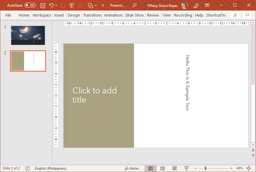 Set Text Direction and Position in a PowerPoint Text Box or Shape