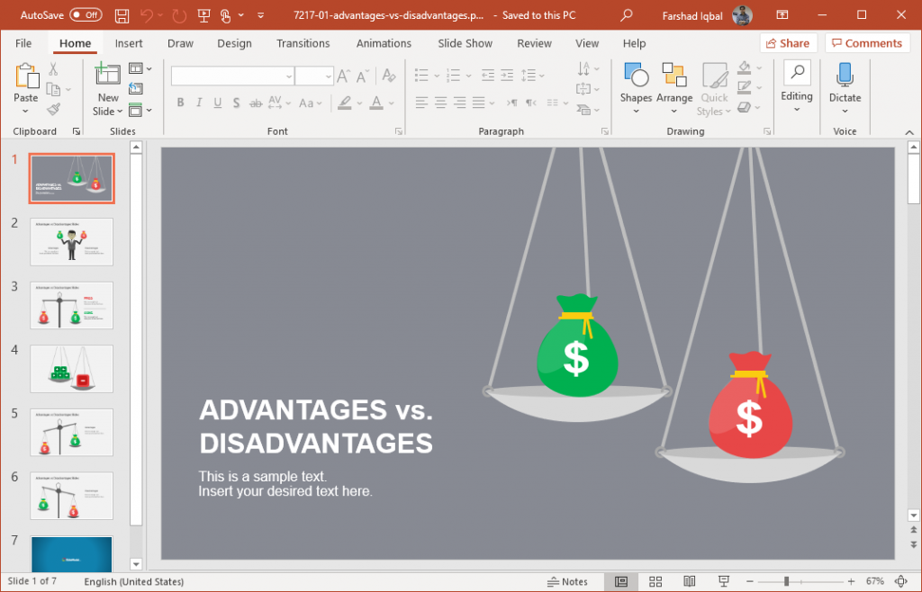 Best Powerpoint Templates Slides To Present Advantages And Disadvantages