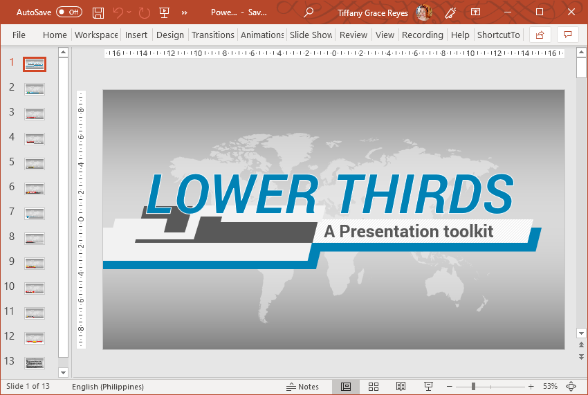 Animated Lower Thirds PowerPoint Template