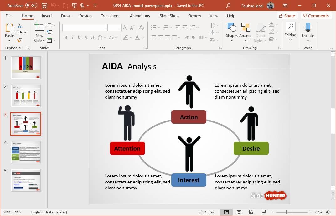 Free AIDA PowerPoint Template