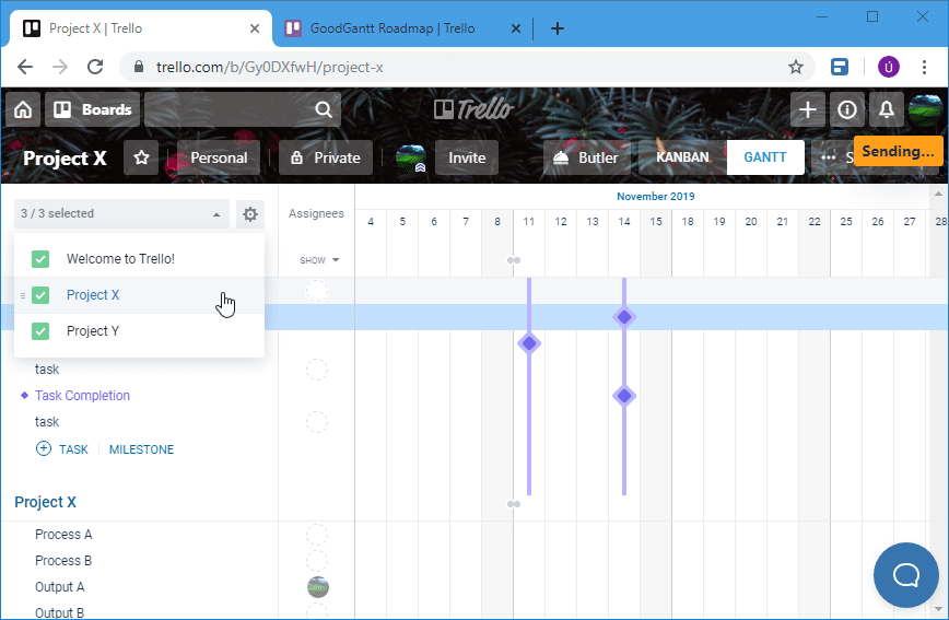 Kanban Gantt Chart