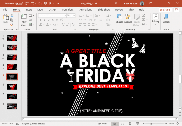 animated black friday powerpoint template