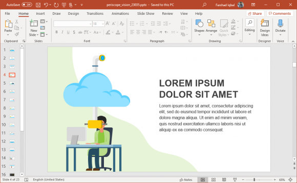 cloud computing slide design for powerpoint