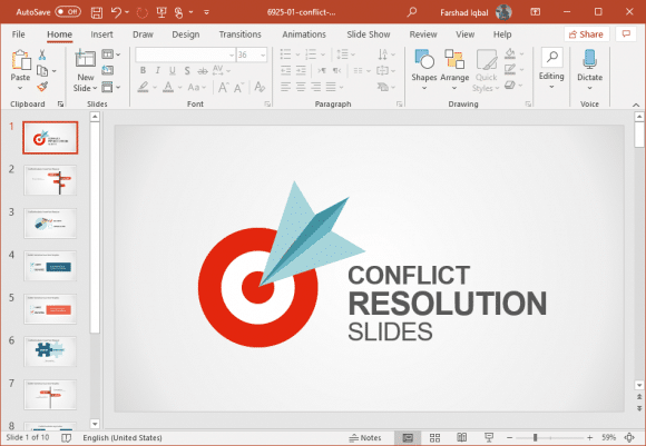 conflict resolution powerpoint template