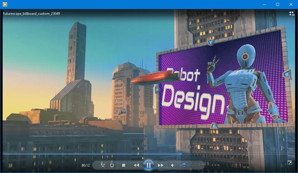 futuristic video with custom text