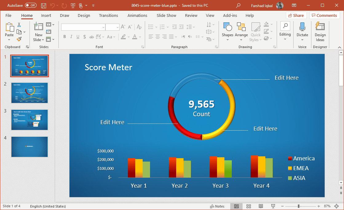 score meter powerpoint template