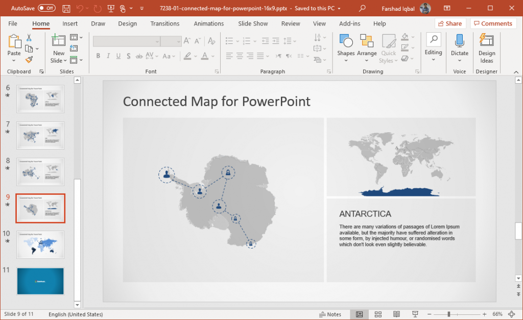 Best Continents Map Templates For PowerPoint