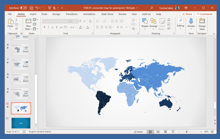 Best Continents Map Templates for PowerPoint