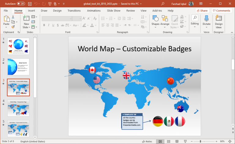 Best Continents Map Templates For PowerPoint