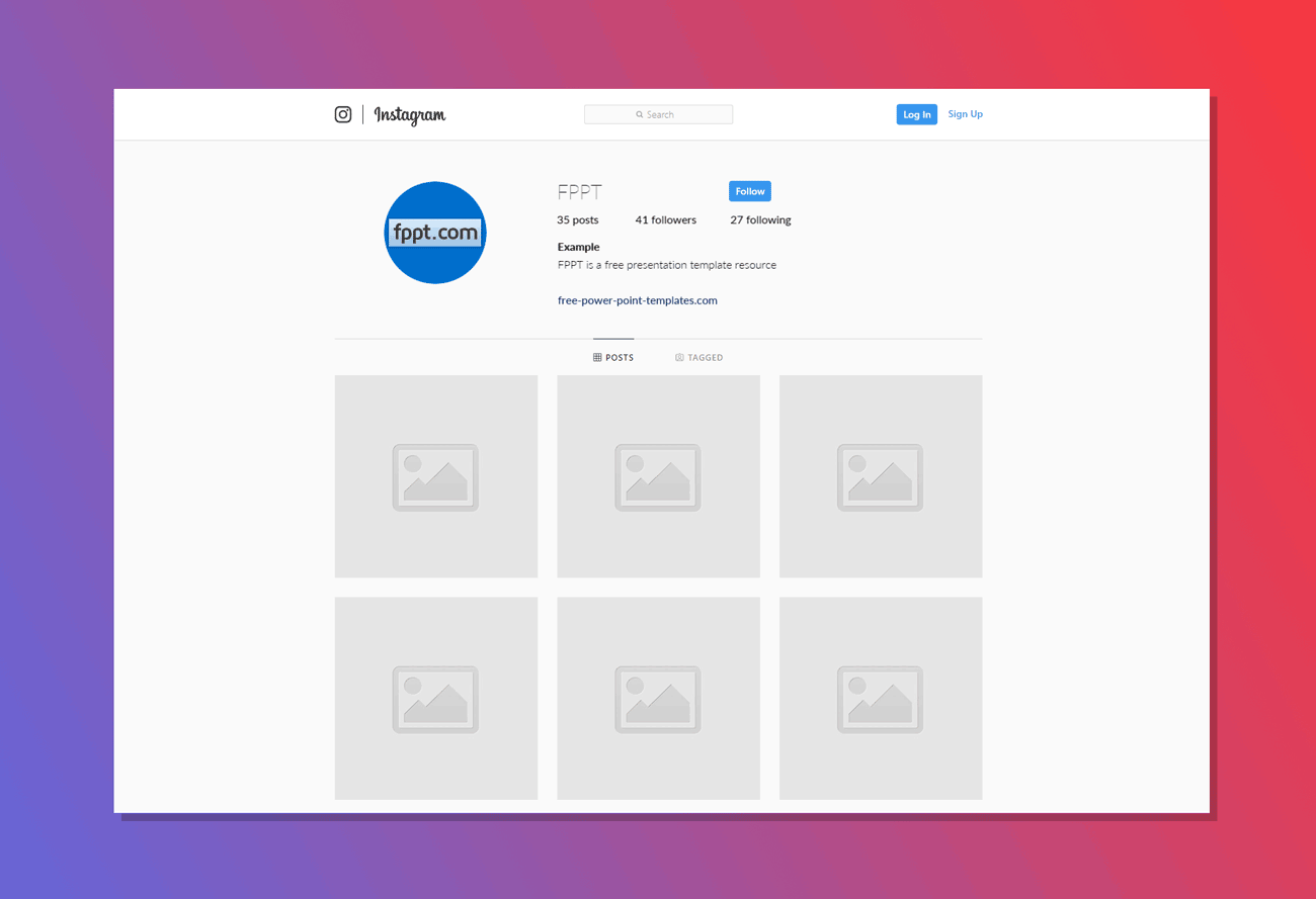 Instagram Profile Page Mockup (PSD)