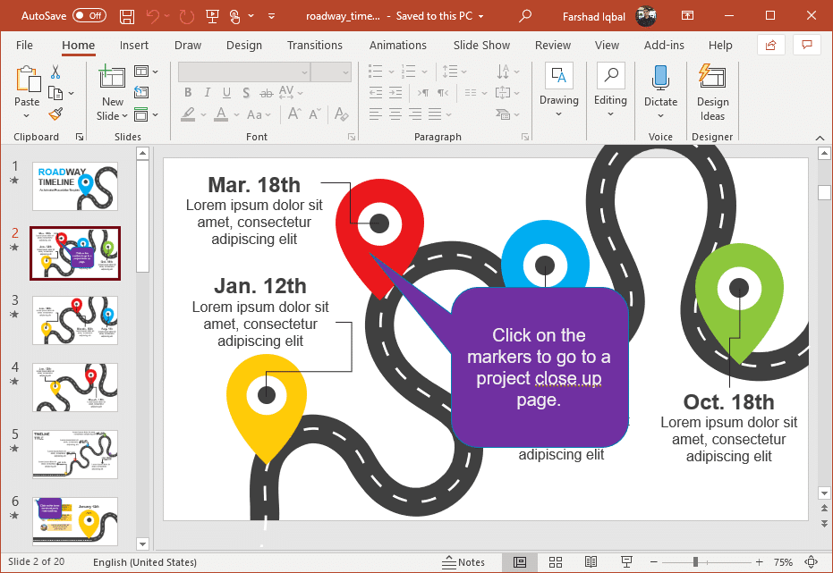 Interactive Roadmap & Timeline Template for PowerPoint